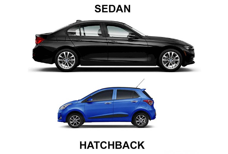 phân biệt sedan và hatchback
